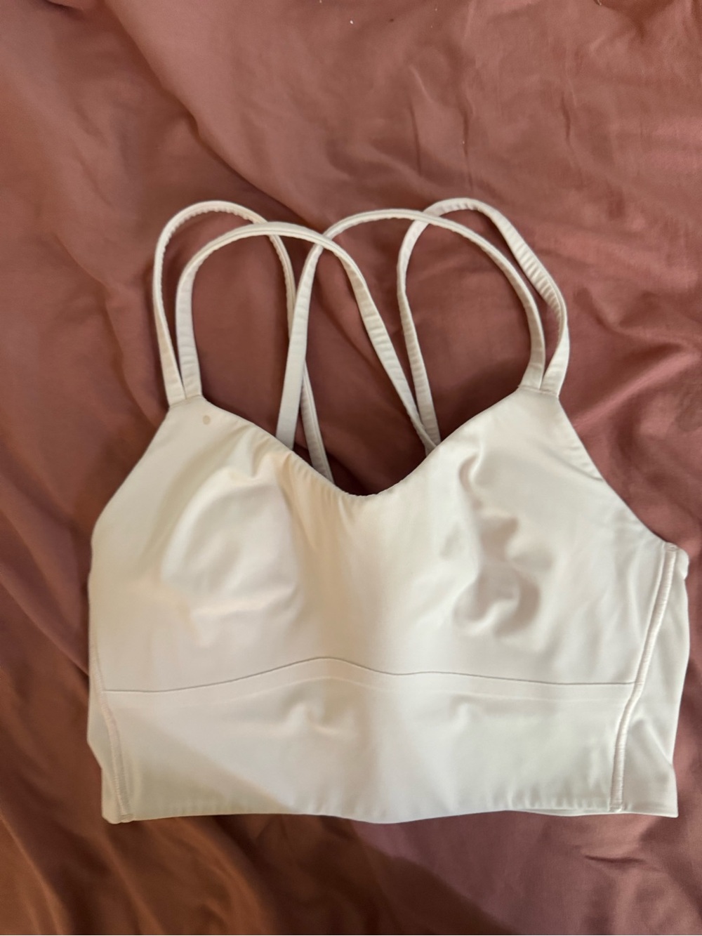 lululemon athletica like a cloud Cream Double-Strap Sports Bralette